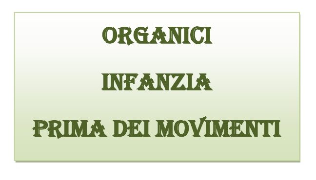 ORGANICI SCUOLA INFANZIA