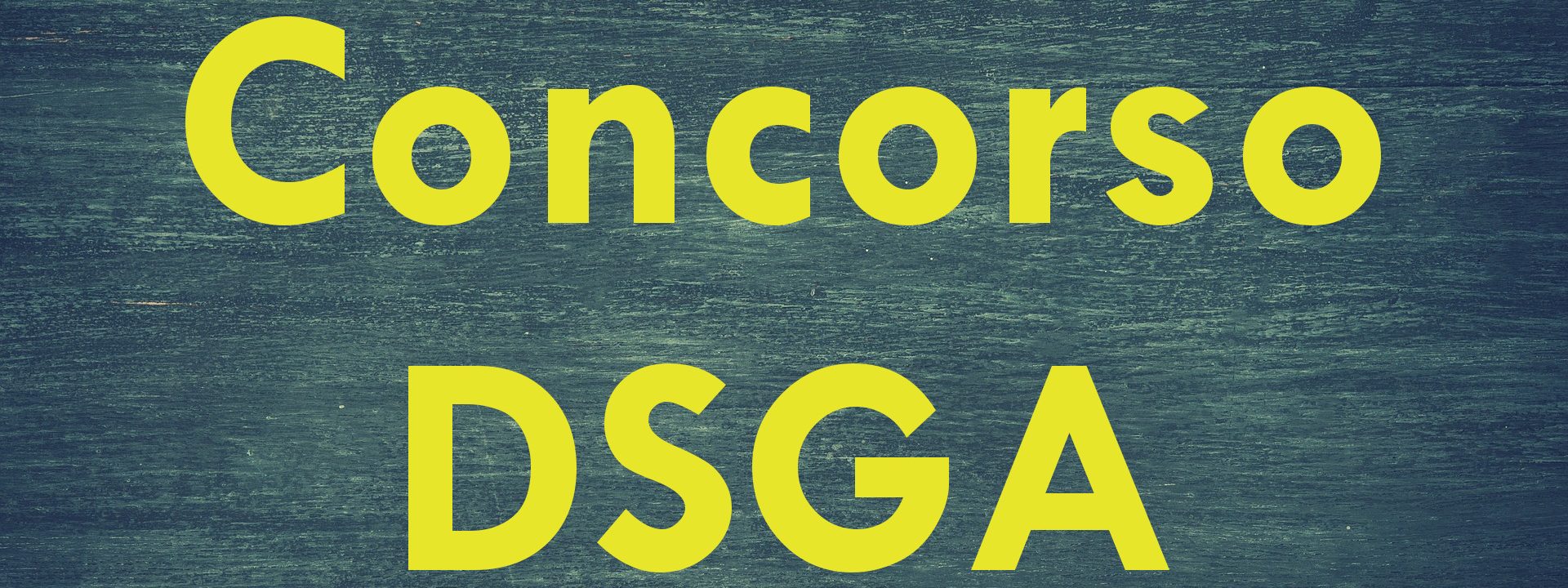 Concorso DSGA: novita’