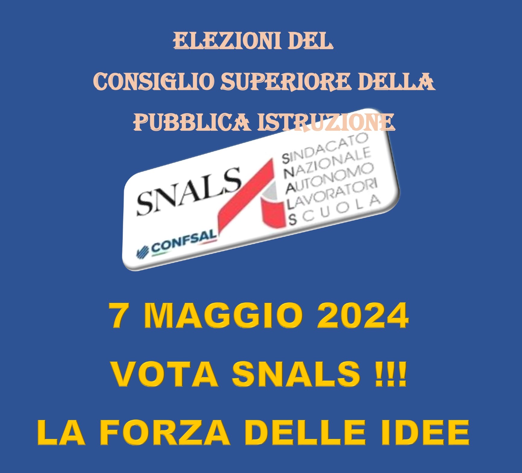 ELEZIONI AL CSPI DEL 7 MAGGIO 2024