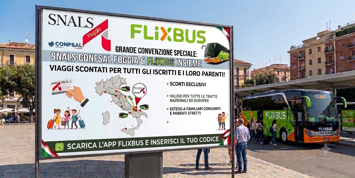 LO SNALS DI FOGGIA SIGLA ACCORDO CON FLIXIBUS